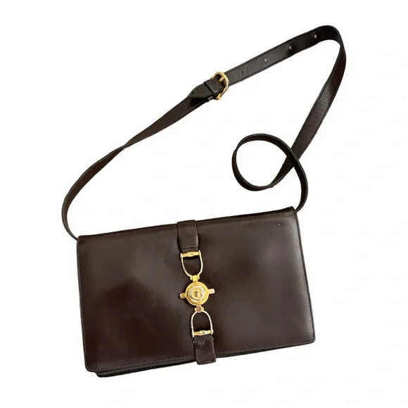 CELINE Shoulder Bag Brown Leather - Picture 2 of 12